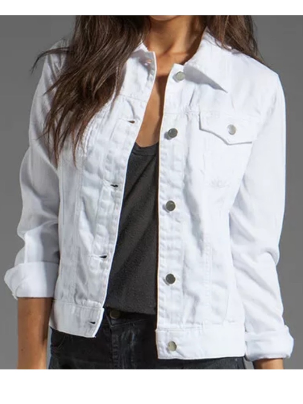 J Brand Slim Fit Jean Jacket - Pure White - Size S 🤍